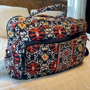 Vera Bradley navy/red weekend tote